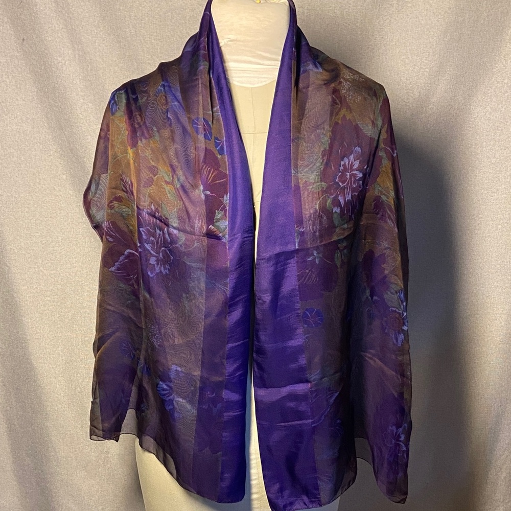 Nordstrom Purple Floral Women's Scarf